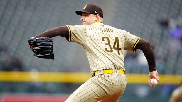Apr 23, 2024; San Diego Padres starting pitcher Michael King