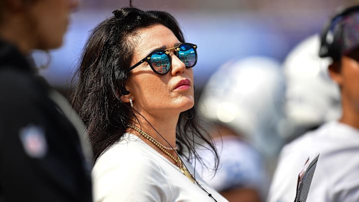 Colts owner Carlie Irsay-Gordon watches game action against the Rams during the second half at SoFi Stadium. 