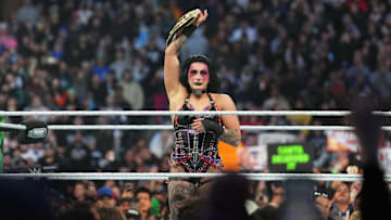 Women’s World Championship match between Rhea Ripley and  Becky Lynch during Wrestlemania XL Saturday at Lincoln Financial Field. 