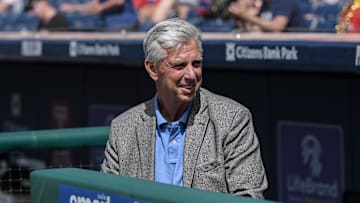 Jun 24, 2023; Philadelphia, Pennsylvania, USA;  Philadelphia Phillies President of Baseball Operations Dave Dombrowski prior to the game against the New York Mets at Citizens Bank Park.