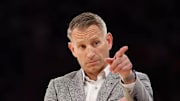 Alabama basketball coach Nate Oats during the game against Saint John's at Madison Square Garden in New York, NY on Saturday, Nov 8, 2025.