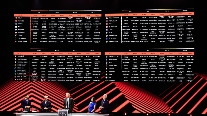 The Europa League draw taking place in Monaco 