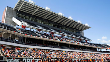 The Oregon State Beavers host their annual spring game at Reser Stadium on Saturday, April 19, 2025, in Corvallis, Ore.
