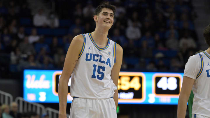 Feb 3, 2024; Los Angeles, California, USA; UCLA Bruins center Aday Mara (15) 