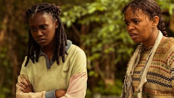 L-R: Nia Sondaya as Teen Akilah and Silvana Estifanos as Teen Britt in Yellowjackets, episode 3, season 3
