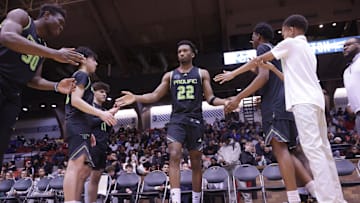 Darryn Peterson is introduced with Prolific Prep before a game against St. Vincent-St. Mary in the Scholastic Play-by-Play Classic, Tuesday, Feb. 18, 2025, at Canton Memorial Civic Center.