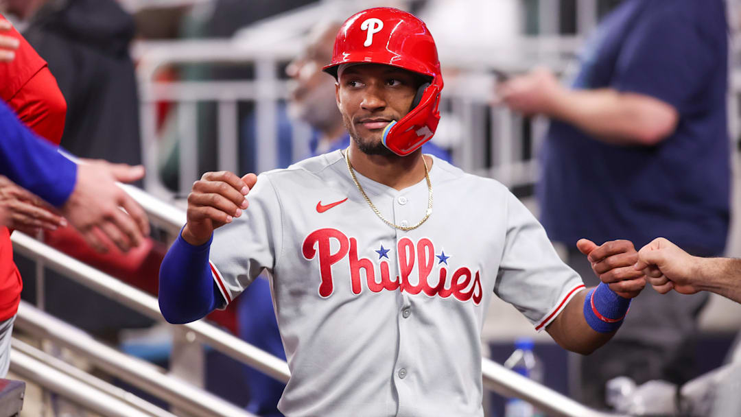 El outfielder de Philadelphia Phillies Johan Rojas quedó fuera del Clásico Mundial 