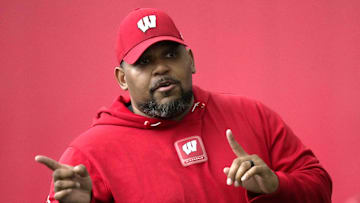 Wisconsin defensive line coach E.J. Whitlow is shown during spring football practice Thursday, April 3, 2025 in Madison, Wisconsin. Mark Hoffman/Milwaukee Journal Sentinel