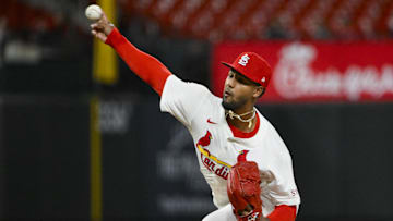 Apr 14, 2025; St. Louis, Missouri, USA;  St. Louis Cardinals relief pitcher Roddery Munoz (35) pitches against the Houston Astros during the ninth inning at Busch Stadium. Mandatory Credit: Jeff Curry-Imagn Images