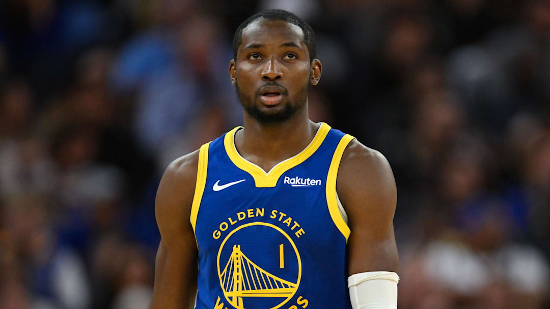Golden State Warriors forward Jonathan Kuminga (1) looks on against the Phoenix Suns in the third quarter at Chase Center.