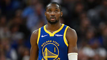 Golden State Warriors forward Jonathan Kuminga (1) looks on against the Phoenix Suns in the third quarter at Chase Center.