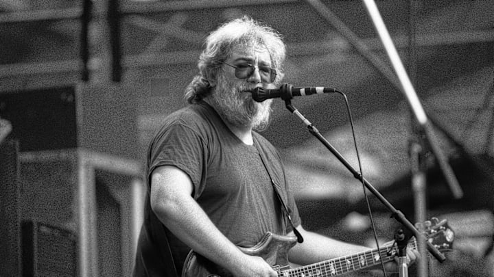 July 12, 1987; East Rutherford, NJ, USA; Jerry Garcia of The Grateful Dead plays in East Rutherford, NJ on July 12, 1987. Mandatory Credit: Danielle Richards/North Jersey Media Group via USA TODAY NETWORK July 12, 1987; East Rutherford, NJ, USA; Jerry Garcia of The Grateful Dead plays in East Rutherford, NJ on July 12, 1987. Mandatory Credit: Danielle Richards/North Jersey Media Group via USA TODAY NETWORK