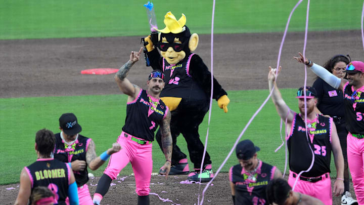 The Party Animals’ celebrate the victory against The Visitors June 26, 2025