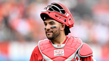 Cincinnati Reds catcher Jose Trevino
