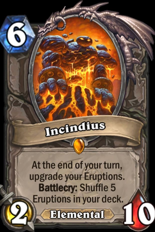 Incindius card from Hearthstone Perils in Paradise