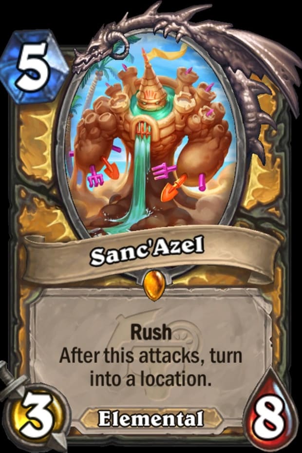 San'cazel card from hearthstone Perils in Paradise