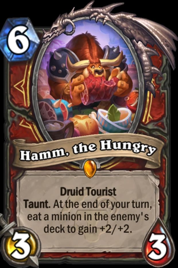 Hamm the Hungry hearthstone card from Perils in Paradise