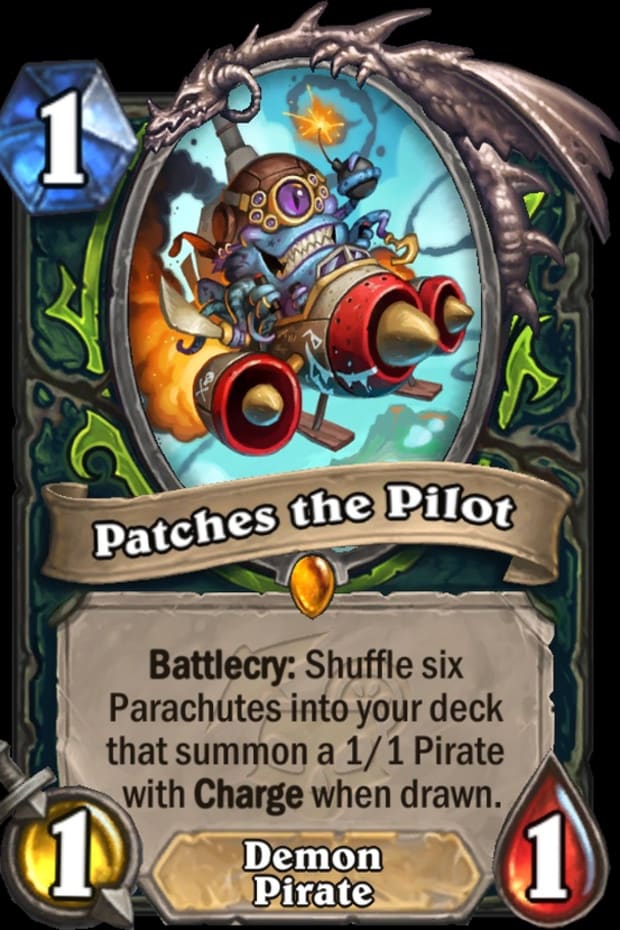 Patches the Pilot card in Hearthstone Perils in Paradise