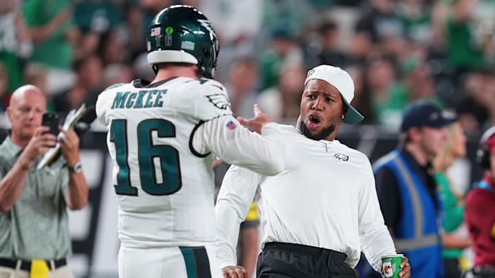 Tanner McKee, Saquon Barkley, Philadelphia Eagles