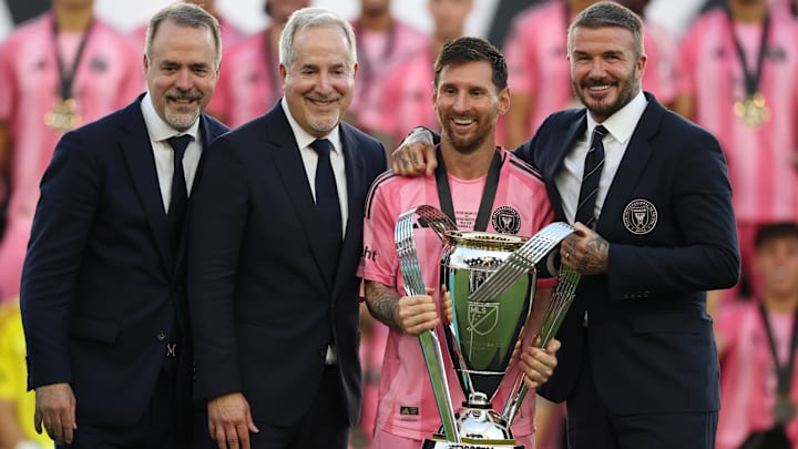 Lionel Messi, José Mas, Jorge Mas, David Beckham