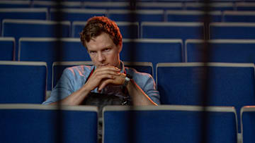 Dexter eyes his next victim in Dexter: Original Sin season 1 episode 3. Photo Credit: Myrna Suarez/Paramount+ with Showtime