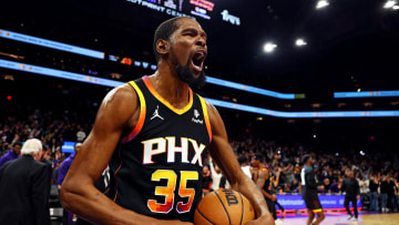 Phoenix Suns forward Kevin Durant (35) celebrates.