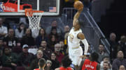 Dec 23, 2022; Cleveland, Ohio, USA; Cleveland Cavaliers forward Isaac Okoro (35) drives to the basket in the first quarter against the Toronto Raptors at Rocket Mortgage FieldHouse. Mandatory Credit: David Richard-USA TODAY Sports