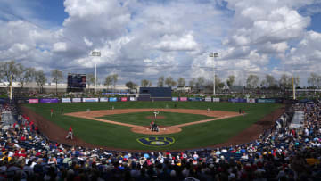 Mar 16, 2023; Phoenix, Arizona, USA; A general view of game action between the Milwaukee Brewers and