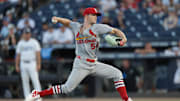 Aug 21, 2025; Tampa, Florida, USA; St. Louis Cardinals starting pitcher Sonny Gray (54) throws a pitch against the Tampa Bay Rays in the first inning at George M. Steinbrenner Field. Mandatory Credit: Nathan Ray Seebeck-Imagn Images