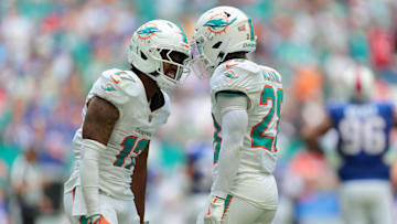 Miami Dolphins wide receiver Jaylen Waddle and running back De'Von Achane are great prop targets in Week 11.