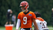 Bengals Joe Burrow during the second day of Bengals training camp on Thursday July 25, 2024.