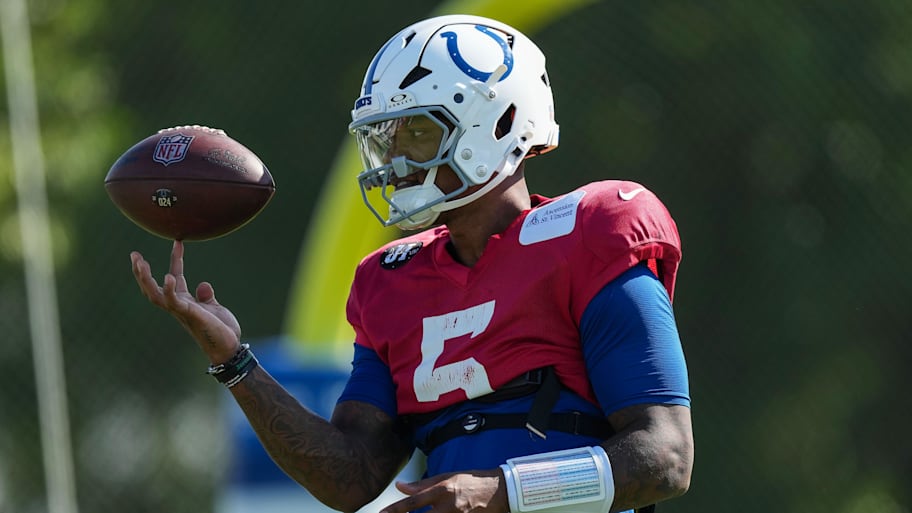 Anthony Richardson lost the Colts' starting quarterback battle to Daniel Jones this week. | Grace Hollars/IndyStar / USA TODAY NETWORK via Imagn Images
