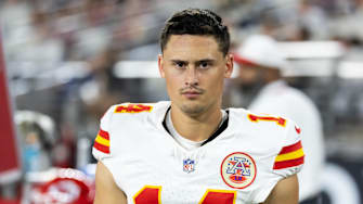 Kansas City Chiefs punter Matt Araiza (14).