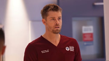 CHICAGO MED -- "Broken Hearts" Episode 1010 -- Pictured: Luke Mitchell as Dr. Mitch Ripley 