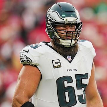 Philadelphia Eagles offensive tackle Lane Johnson (65).