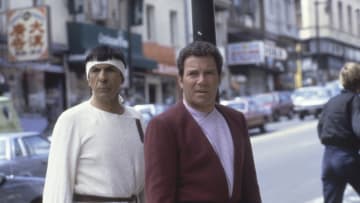 On the set of Star Trek IV: The Voyage Home