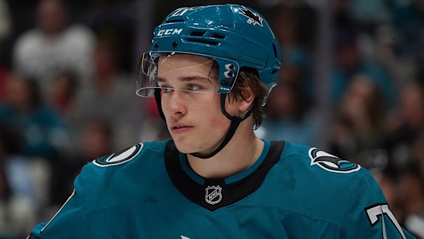 San Jose Sharks forward Macklin Celebrini