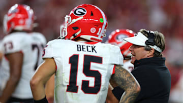 Kirby Smart, Carson Beck, Georgia Bulldogs