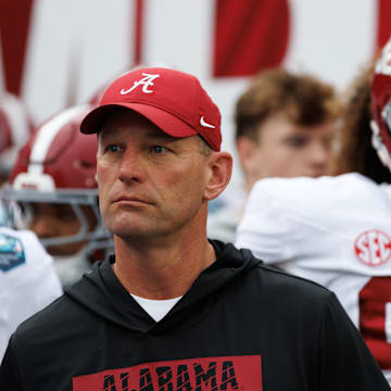 Alabama coach Kalen DeBoer was asked about the rumors that former Crimson Tide coach Nick Saban could come out of retirement during his 2025 SEC media days press conference