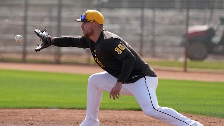 San Diego Padres left fielder/first baseman Gavin Sheets.