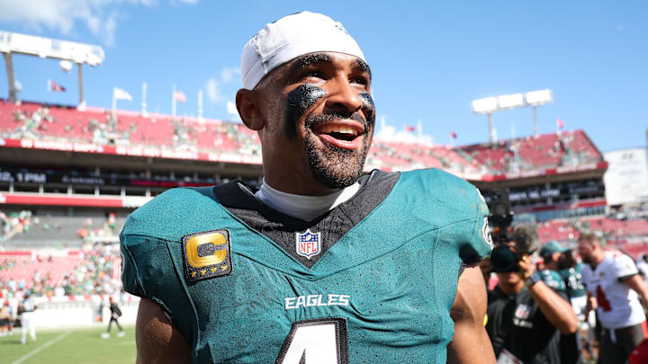 With an Eagles win over the Buccaneers, Jalen Hurts beat the last team to defeat him in a game he started and finished. With an Eagles win over the Buccaneers, Jalen Hurts beat the last team to defeat him in a game he started and finished.