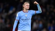 Erling Haaland celebra el triunfo del Manchester City frente al Tottenham 