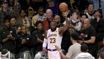 Mar 2, 2024; Los Angeles, California, USA; Los Angeles Lakers forward LeBron James (23)