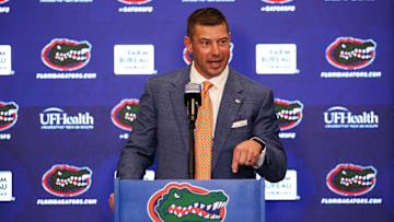 Florida Football Hosts Press Conference Introducing New Head Coach Jon Sumrall