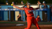 Liberty Creek's Kaylor West (17) pitches during the TSSAA Softball Class 2A Softball Championship Match between Liberty Creek versus Alcoa at Blue Raider Softball Stadium, Murfreesboro, Tenn., on Friday, May 23, 2025.