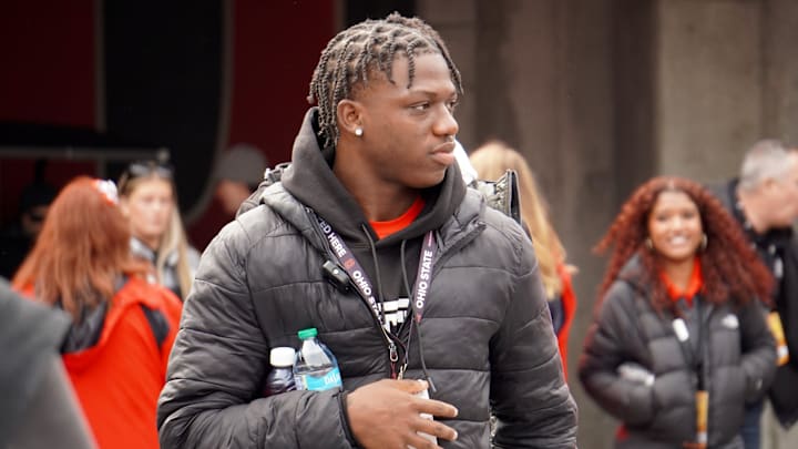 Wayne wide receiver Jamier Brown attends the Ohio State football game against Penn State at Ohio Stadium on Nov. 1, 2025.