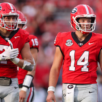 Gunner Stockton and Georgia are narrowly favored against Tennessee this weekend.