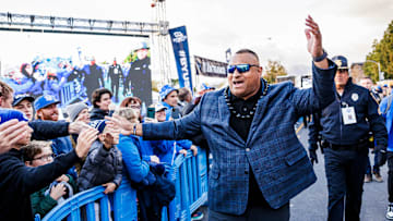 Kalani Sitake heads into Lavell Edwards Stadium
