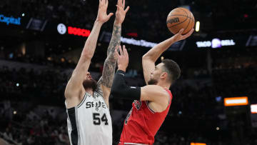 Jan 13, 2024; San Antonio, Texas, USA;  Chicago Bulls guard Zach LaVine (8): Daniel Dunn-USA TODAY Sports