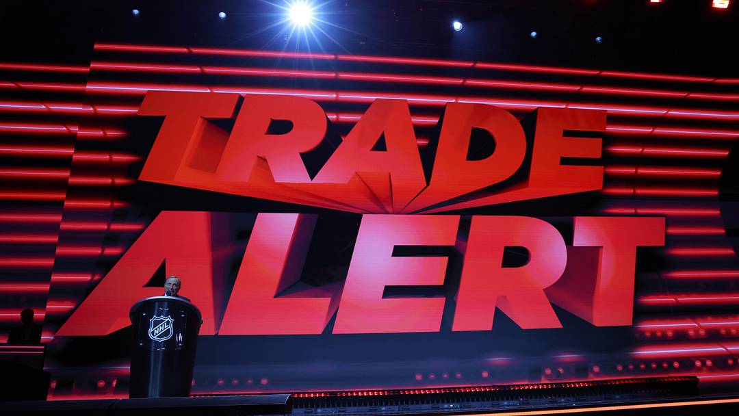 Jun 26, 2026; Buffalo, New York, USA; NHL commissioner Gary Bettman announces a trade during the first round of the 2026 NHL Draft at KeyBank Center. Mandatory Credit: Timothy T. Ludwig-Imagn Images